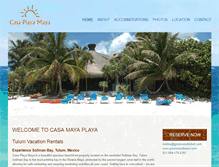 Tablet Screenshot of casaplayamaya.com